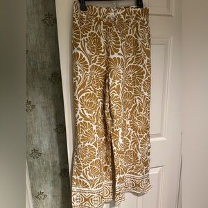 New, never worn, crinkle gauze wide leg pants
